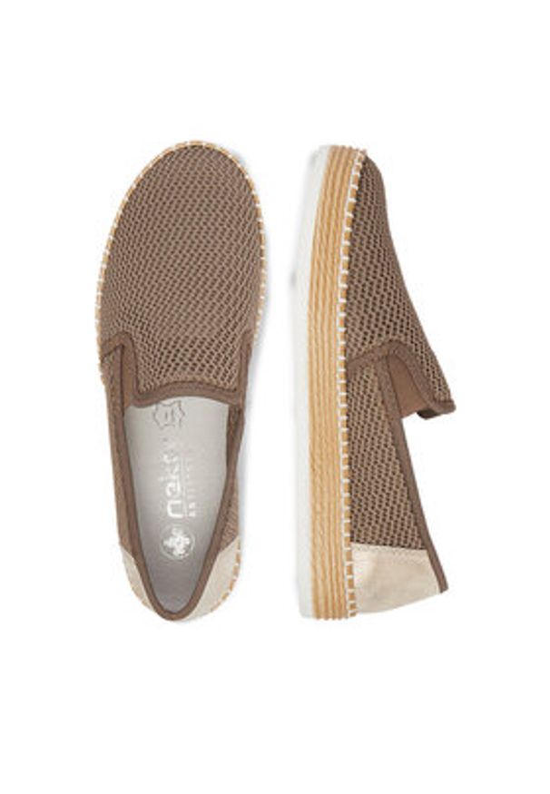 Rieker Espadryle CEO-L7873-64 Szary. Kolor: szary. Materiał: materiał