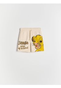 Reserved - Bawełniane szorty Król Lew - złamana biel. Materiał: bawełna #1
