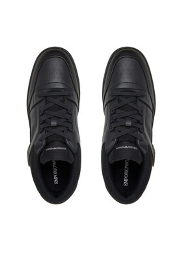 Emporio Armani Sneakersy EM002855 AF18018 MZ312 Czarny. Kolor: czarny. Materiał: skóra