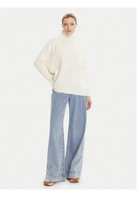 Weekend Max Mara Golf Borgia 2525366112 Écru Relaxed Fit. Typ kołnierza: golf. Materiał: wełna