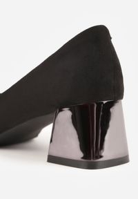 Renee - Czarne Czółenka Vices na Metalicznym Obcasie ze Skórzaną Wkładką Sivine. Kolor: czarny. Materiał: skóra. Obcas: na obcasie. Styl: klasyczny. Wysokość obcasa: średni #4