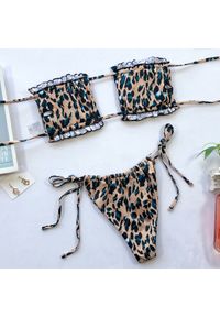 Intica - Bikini bandeau z regulowanymi ramiączkami na lato Jozien. Kolor: fioletowy. Materiał: materiał #8