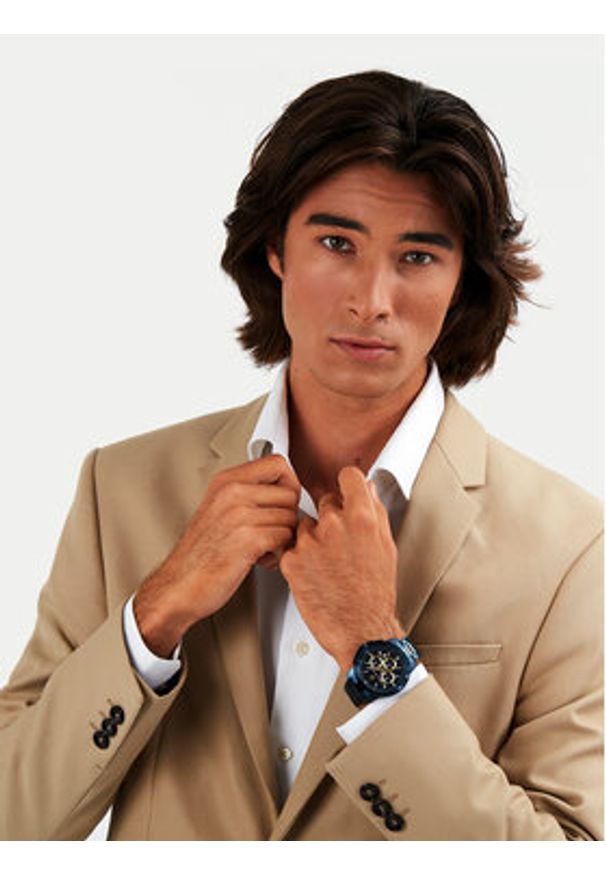 Maserati Zegarek Successo R8873621040 Granatowy. Kolor: niebieski