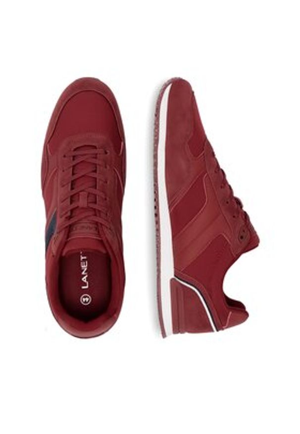 Lanetti Sneakersy MP07-01409-11 Czerwony. Kolor: czerwony. Materiał: skóra