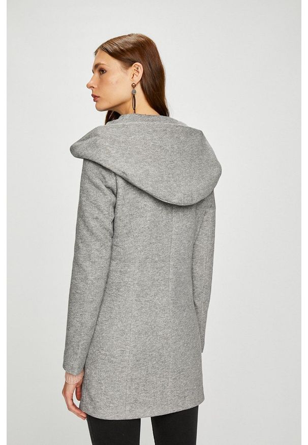 Vero Moda - Płaszcz. Okazja: na co dzień. Typ kołnierza: kaptur. Kolor: szary. Styl: casual