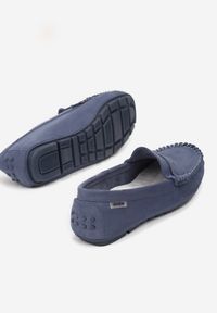 Born2be - Niebieskie Mokasyny Euthophai. Okazja: na co dzień. Kolor: niebieski. Materiał: skóra. Szerokość cholewki: normalna. Wzór: aplikacja. Styl: casual #6