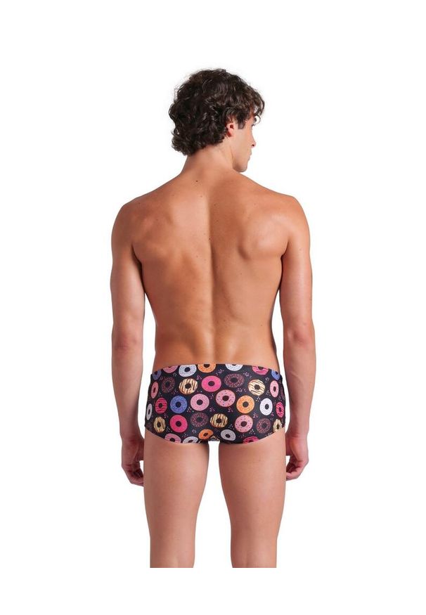 Szorty kąpielowe męskie Arena Donuts Low Waist. Kolor: czarny