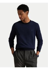 Polo Ralph Lauren Sweter 710949280002 Granatowy Regular Fit. Typ kołnierza: polo. Kolor: niebieski. Materiał: wełna #1