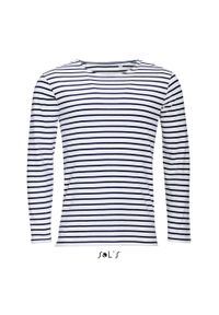 SOL'S - T-shirt ML Sol's Marine. Kolor: czerwony, wielokolorowy, biały. Długość rękawa: długi rękaw. Styl: marine #2