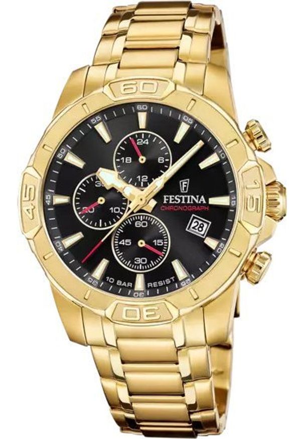 Zegarek Festina Zegarek męski Festina F20705-4 złoty. Kolor: złoty