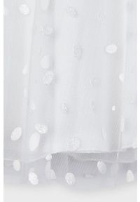 Mayoral - Sukienka dziecięca. Kolor: biały. Materiał: bawełna, materiał, tiul, tkanina, poliester. Długość rękawa: krótki rękaw. Typ sukienki: rozkloszowane. Długość: mini #2