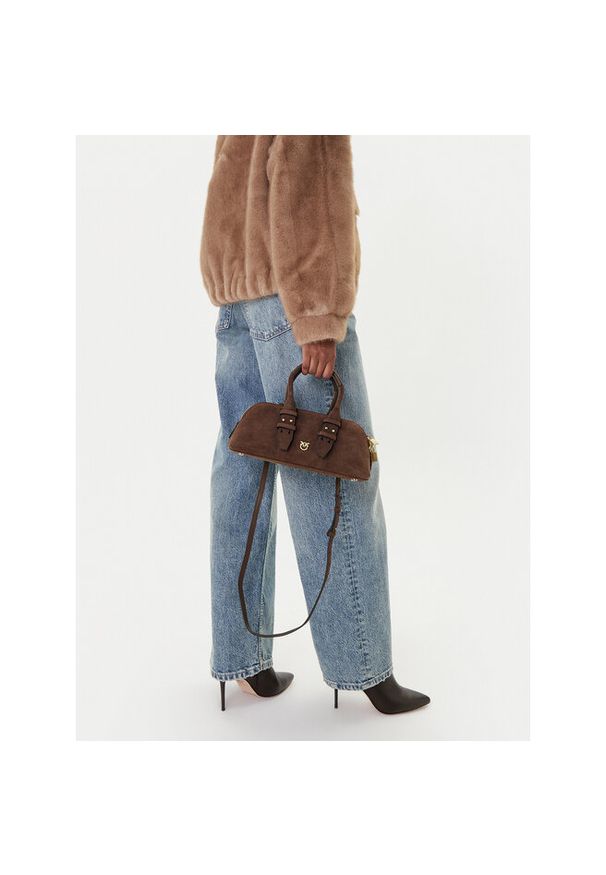 Pinko - Torebka PINKO. Kolor: brązowy