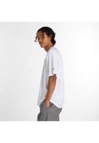 Koszulka męska New Balance Numeric MT53706WT – biała. Kolor: biały. Materiał: bawełna, dresówka. Wzór: aplikacja #5