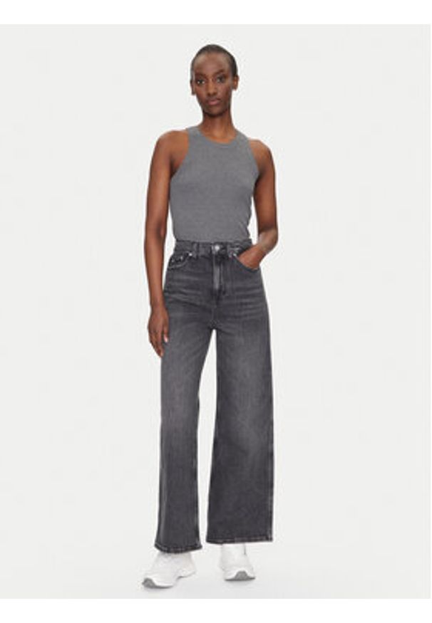 Tommy Jeans Jeansy Claire DW0DW20660 Szary Wide Leg. Kolor: szary