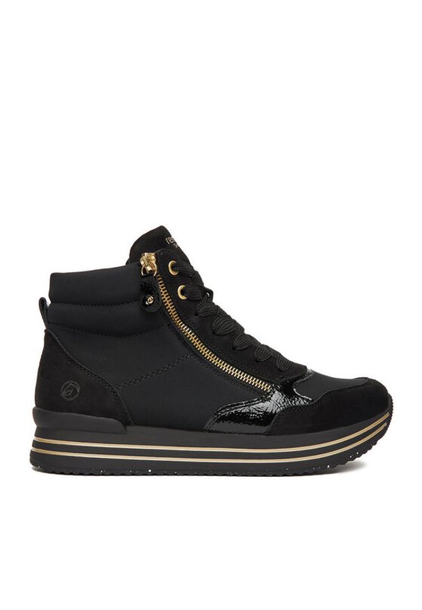 Remonte Sneakersy D1370-01 Czarny. Kolor: czarny. Materiał: materiał