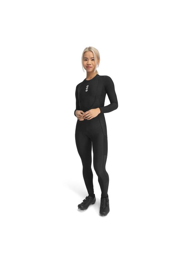 SIROKO - Damskie termiczne długie spodnie rowerowe gravel Kolarstwo Siroko Delta. Kolor: czarny. Materiał: tkanina. Długość: długie. Sport: kolarstwo