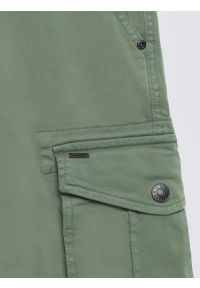 Big-Star - Szorty męskie z kieszeniami cargo khaki Morrise 303. Okazja: na co dzień. Kolor: zielony. Materiał: materiał, bawełna, elastan. Styl: casual, sportowy #3