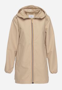 Born2be - Beżowa Kurtka Wiatrówka o Wydłużonym Fasonie z Kapturem Axerinta. Typ kołnierza: kaptur. Kolor: beżowy. Styl: klasyczny #5