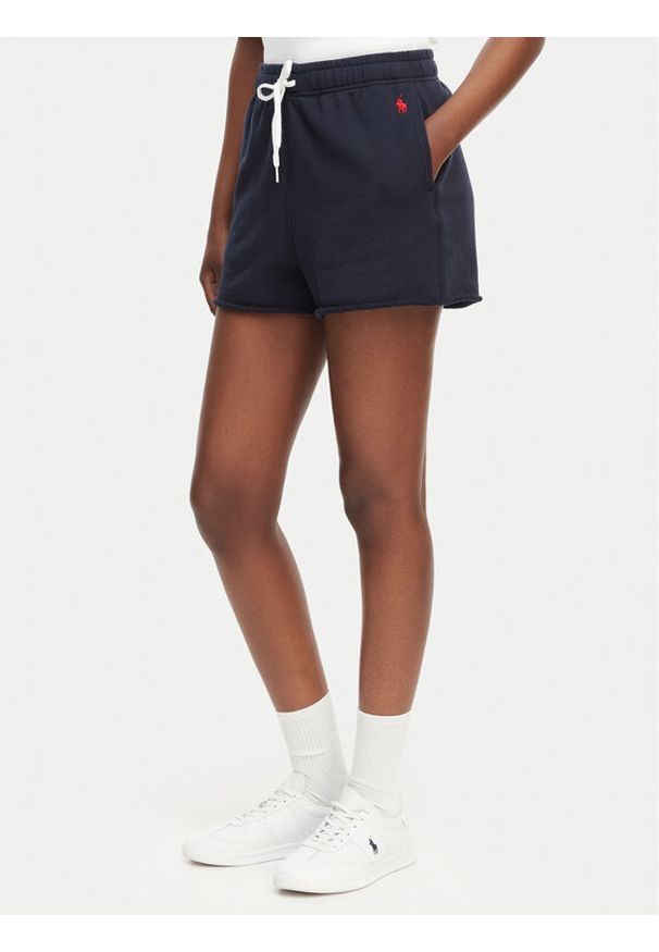 Polo Ralph Lauren Szorty sportowe 211965103004 Granatowy Straight Fit. Kolor: niebieski. Materiał: bawełna