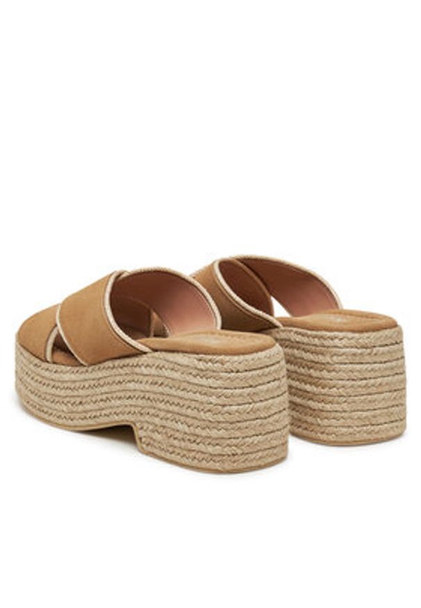 Pollini Espadryle SA28278I0MTF0122 Beżowy. Kolor: beżowy. Materiał: zamsz, skóra