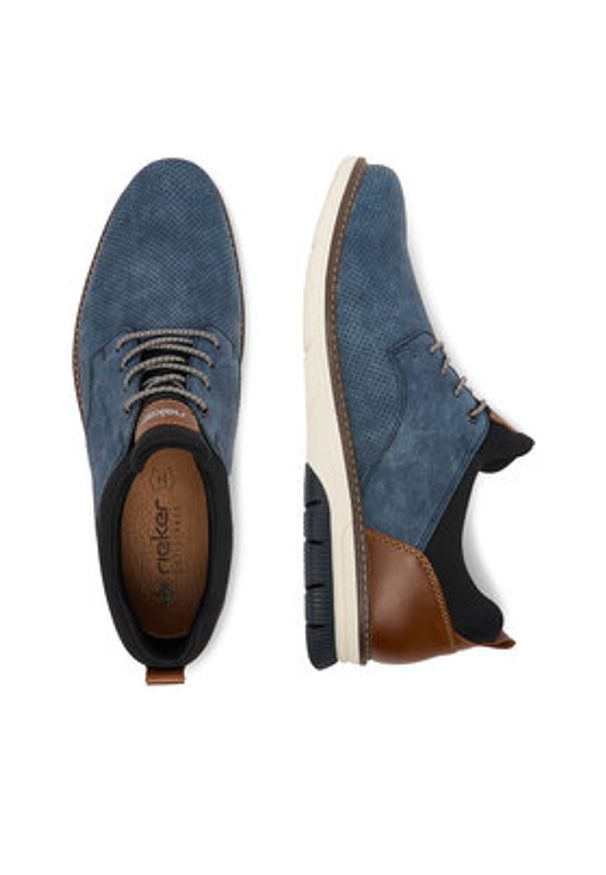 Rieker Półbuty 14450-14 Niebieski. Kolor: niebieski. Materiał: materiał