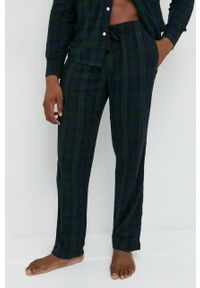Abercrombie & Fitch spodnie piżamowe męskie kolor zielony wzorzysta. Kolor: zielony. Materiał: tkanina #1