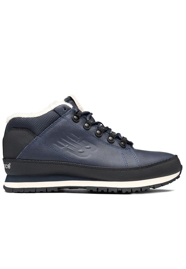 Buty New Balance H754LFN - granatowe. Okazja: na spacer, na co dzień. Kolor: niebieski. Materiał: skóra. Szerokość cholewki: normalna. Sezon: zima. Sport: turystyka piesza