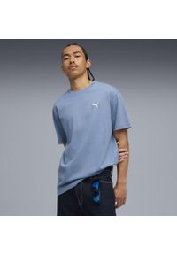 Puma - Męska koszulka z grafiką siateczki PUMA Cool Blue. Kolor: niebieski. Sport: fitness