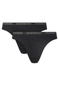 Emporio Armani Underwear Komplet 2 par stringów EW000402 AF10889 MC005 Czarny. Kolor: czarny. Materiał: wiskoza #5