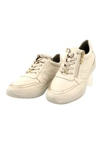 Caprice - Sneakersy buty CAPRICE 9-23765-20 165 beżowe beżowy. Kolor: beżowy. Materiał: skóra. Szerokość cholewki: normalna. Obcas: na platformie #4