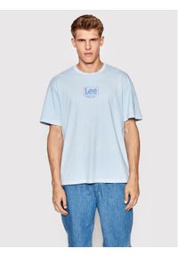 Lee T-Shirt Logo L68RQTUW 112145435 Błękitny Loose Fit. Kolor: niebieski. Materiał: bawełna