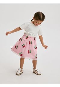 Reserved - Tiulowa spódnica z cekinami - pastelowy róż. Kolor: różowy. Materiał: tiul #1