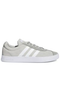 Adidas - Buty adidas VL Court GY3228 - szare. Kolor: szary. Materiał: guma, skóra, syntetyk, materiał, zamsz. Szerokość cholewki: normalna. Wzór: aplikacja #1