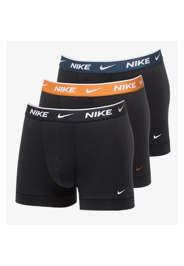 Bokserski męskie Nike Everyday Cotton Stretch Trunk. Kolor: czarny