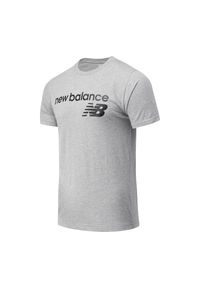 Koszulka męska New Balance MT03905AG – szara. Kolor: szary. Materiał: bawełna