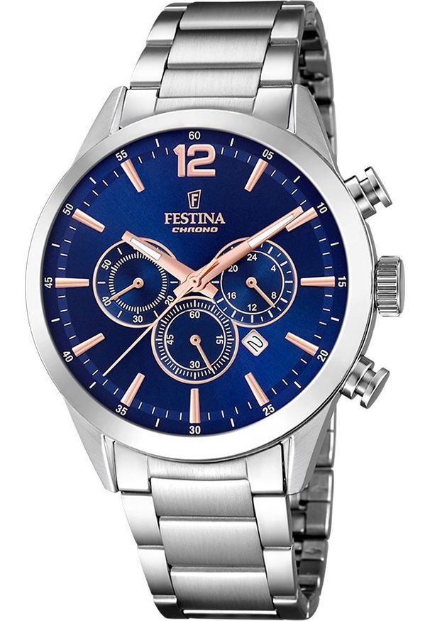 Zegarek Festina Zegarek męski Festina F20343-9 srebrny. Kolor: srebrny