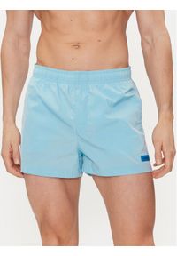 Calvin Klein Swimwear Szorty kąpielowe KM0KM00941 Błękitny Regular Fit. Kolor: niebieski. Materiał: syntetyk