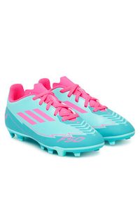 Adidas - adidas Buty do piłki nożnej F50 Club Messi Firm/Multi-Ground IH0932 Turkusowy. Kolor: turkusowy. Materiał: skóra #5