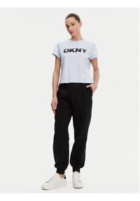 DKNY T-Shirt DP4T1035 Błękitny Regular Fit. Kolor: niebieski. Materiał: bawełna #5
