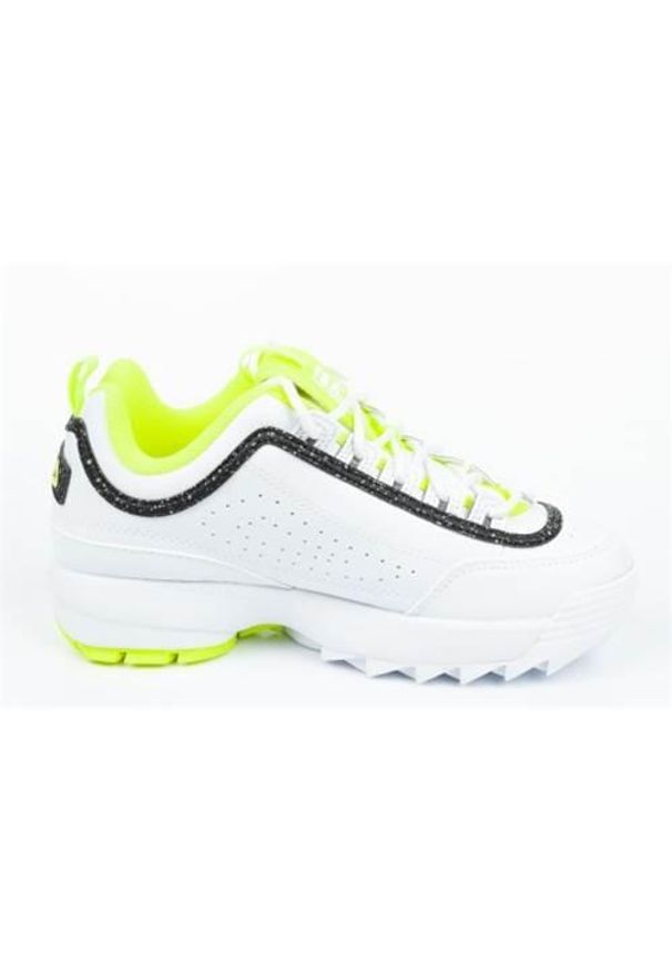 Buty do chodzenia dla dzieci Fila Disruptor. Zapięcie: sznurówki. Kolor: biały, czarny, żółty, wielokolorowy. Materiał: syntetyk, tkanina, materiał. Szerokość cholewki: normalna. Sport: turystyka piesza