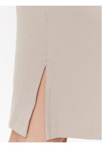 Calvin Klein Jeans Spódnica ołówkowa J20J222730 Beżowy Slim Fit. Kolor: beżowy. Materiał: bawełna
