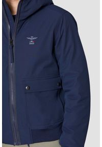 Aeronautica Militare - AERONAUTICA MILITARE Granatowa męska kurtka Hooded Jacket In Stretch Fabric, Rozmiar 50. Kolor: niebieski #5