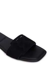 Calvin Klein Klapki Square Flat Sndl Embl Suede HW0HW03055 Czarny. Kolor: czarny. Materiał: skóra, zamsz #5