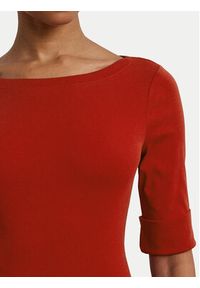 Lauren Ralph Lauren - LAUREN RALPH LAUREN Bluzka 200654963193 Czerwony Slim Fit. Kolor: czerwony. Materiał: bawełna #5