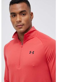 Under Armour bluza treningowa Tech 2.0 kolor czerwony melanżowa. Kolor: czerwony. Materiał: skóra, materiał. Długość rękawa: raglanowy rękaw. Długość: krótkie. Wzór: melanż #6