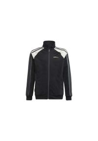 Bluza sportowa dziecięca Adidas Track. Kolor: czarny. Materiał: poliester