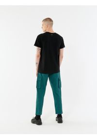 outhorn - Gładki t-shirt męski. Materiał: bawełna, materiał. Długość rękawa: raglanowy rękaw. Wzór: gładki