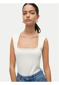 Vero Moda Top Million 10312751 Biały Slim Fit. Kolor: biały. Materiał: syntetyk #2
