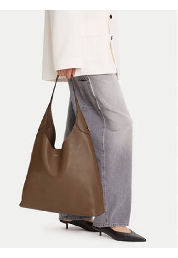 Coach Torebka Brooklyn CU044 Brązowy. Kolor: brązowy. Materiał: skórzane