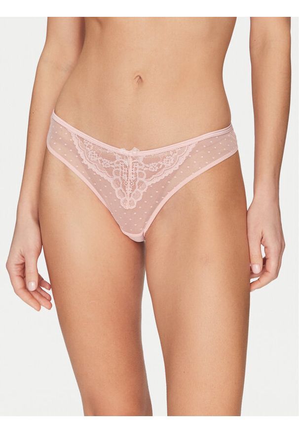 Hunkemöller Stringi Juliette 302158 Różowy. Kolor: różowy. Materiał: syntetyk